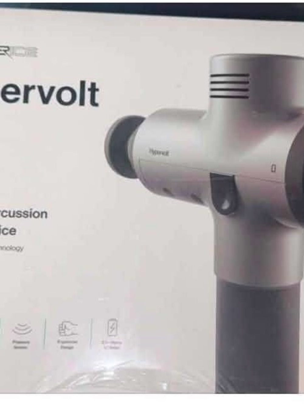 Hoomei Silver Percussive Massage Gun for Deep Muscle Relief